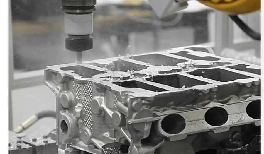 Maquinado CNC de bloque de motor automotriz